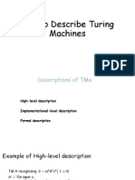 Description of Turing Machine