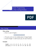 Dynamic Programming Rod or Pole Cutting Problem