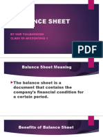 Balance Sheet: by Nur Yulianingsih Class Xii Accounting 1