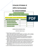 Katalog Pitanja Iz Opšte Patologije