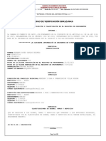Certificado de inscripción y clasificación en el registro de proponentes para Burbano Goyes Carlos Segundo
