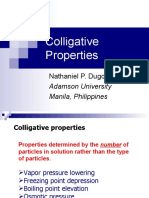 Colligative Properties: Nathaniel P. Dugos