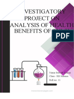 Investigatory Project On Analysis of Health Benefits of Tulsi