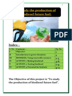 To Study The Production of Biodiesel Future Fuel