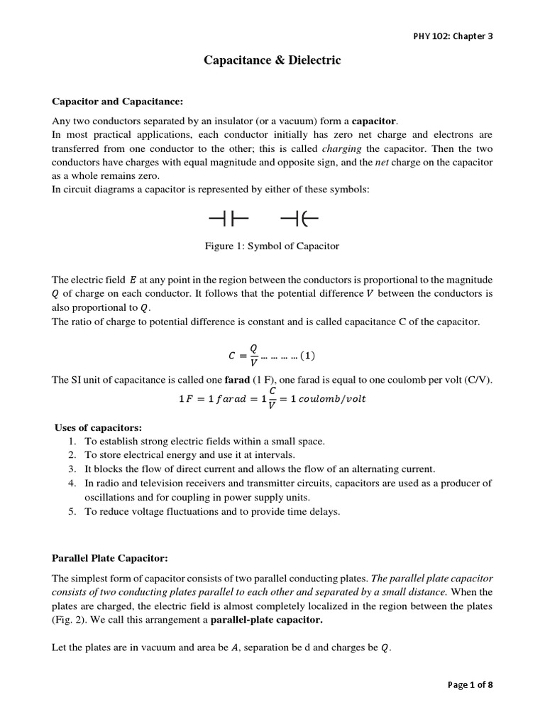 Capacitance and Dielectric Basics | PDF | Capacitor | Capacitance