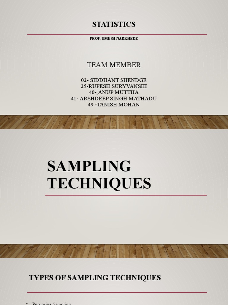 Sampling In Statistics Pdf