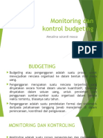 Monitoring dan kontrol budget