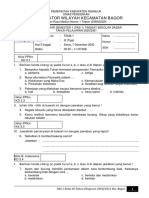 Soal PAS 1 Kls III Tema 1 2020-2021