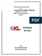 Data Visualization Using Tableau: A LAB Manual Cum Work Book