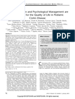 2021 Major Issues For The Quality of Life in Pediatric Crohn Disease