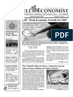 IMF: Weak Economic Growth For 2003: Your Bi-Weekly Review of Business and Economic News ... in A Nutshell