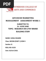 Adv Marketing Management Assignment Work 1 One