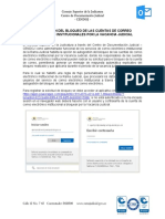 Manual para La Autogestión Del Bloqueo de Las Cuentas de Correo Electrónico Institucional Por Vacancia Judicial