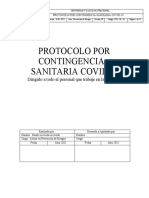SSO - PI - 01 Protocolo Por Contingencia Sanitaria COVID - 19.