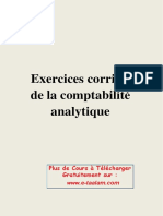 Exercices Corrigés de La Comptabilité Analytique Sur