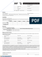 Application For Employment: Personal Information