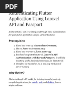 Authenticating Flutter Application Using Laravel API and Passport