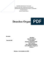 Desechos orgánicos: definición y clasificación