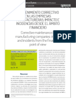 Mantenimiento Correctivo en Las Empresas Manufactureras: Impacto E Incidencias Desde El Ámbito Financiero