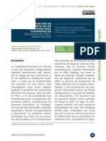 Optimización de Portafolios de Inversión para Compañías de Seguros Del Perú, Ramo de Vida