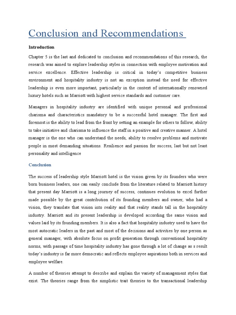 conclusion and recommendation thesis sample