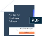 A - B Test Kit Significance Calculator