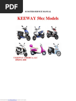 KEEWAY 50cc Models: Scooter Service Manual