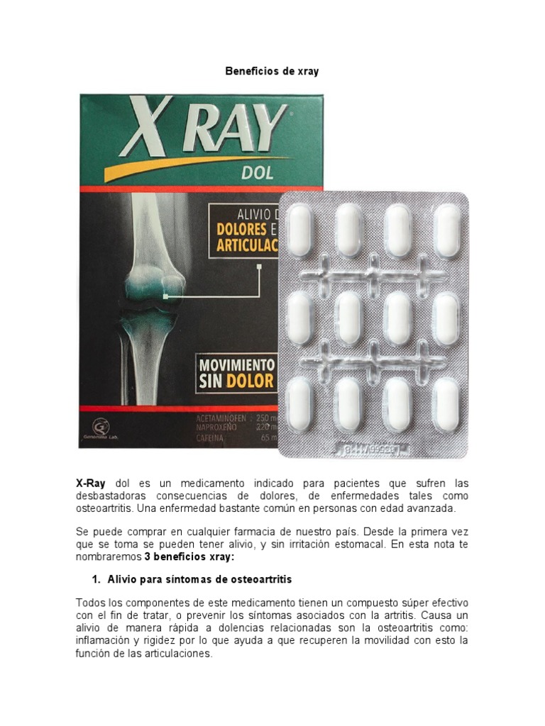 Beneficios del medicamento X-Ray Dol | PDF | Relaciones personales ...
