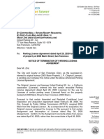 March 9,2022 Notice of Termination of Parking License Agreement (United Parking SF)