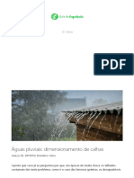 Águas Pluviais - Dimensionamento de Calhas - Guia Da Engenharia