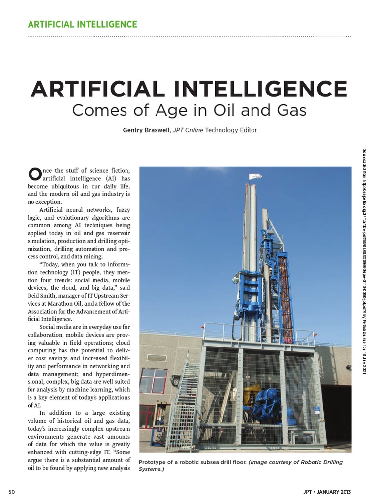 AI Advancements in Oil and Gas Industry | PDF | Artificial Intelligence ...