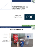 PH Value Test For Producer Gas and Circulating Water: 19-FEB-2011 Pingxiang Factory