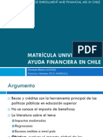 Matrícula Universitaria y Ayuda Financiera en Chile