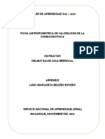 FICHA AMTROPOMETRICA DE VALORACION DE LA CONDICION FISICA GA1 - AA3