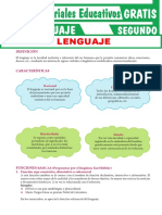 Características y Funciones Del Lenguaje para Segundo Grado de Secunadria