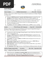 Sumit Nangia: Employment (7.8 Years)