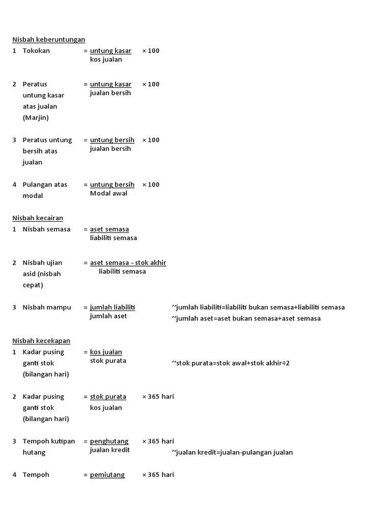 Prinsip Perakaunan Nisbah Pdf