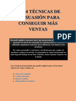 4 Tecnicas de Persuasión para Cerrar Ventas