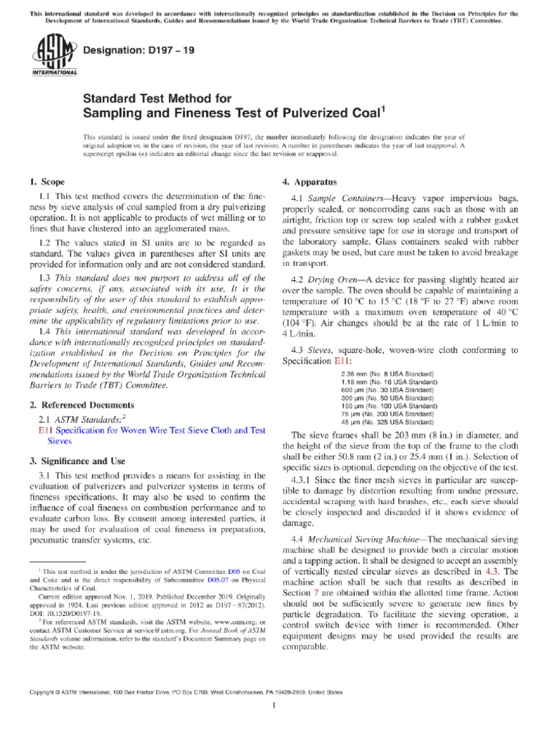 Astm D197-19 | PDF