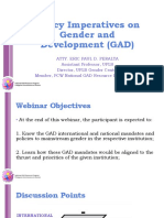 2020 GAD Webinar 2 Review of Policy Imperatives On GAD
