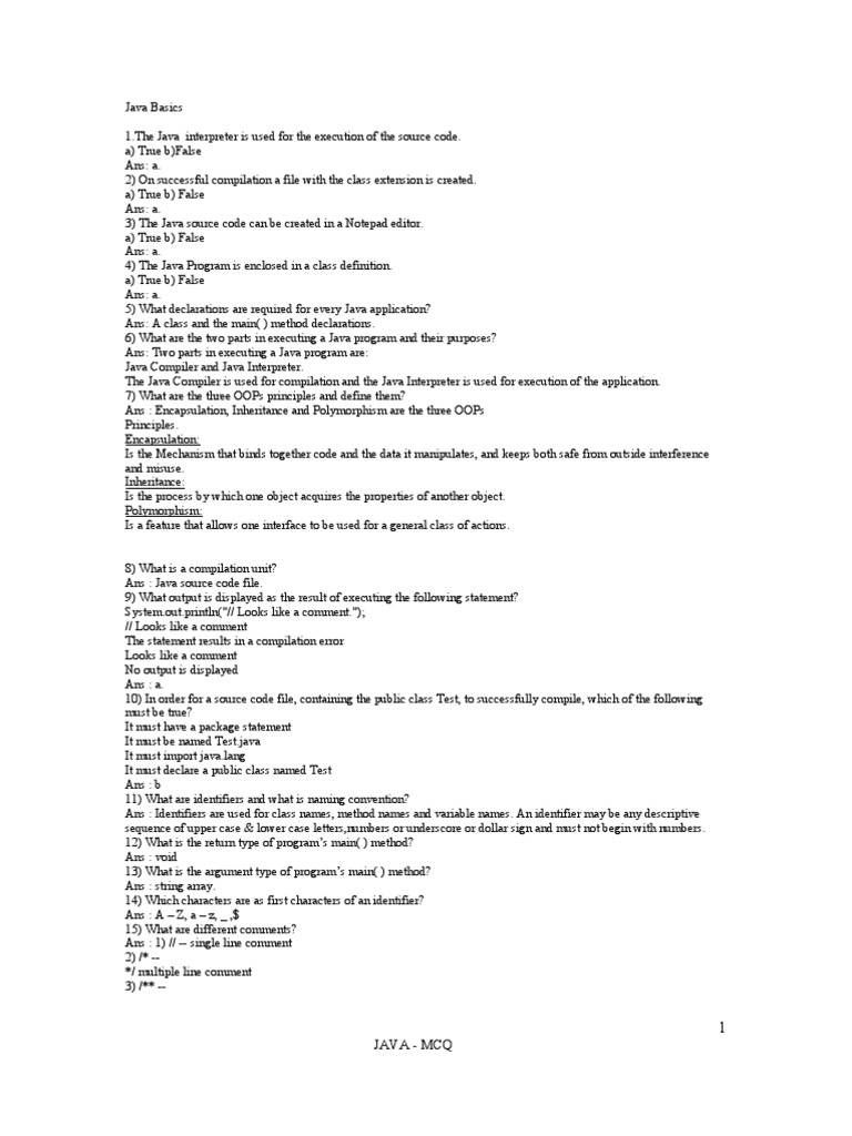 Java Mcq Method Computer Programming Inheritance Object Oriented Programming