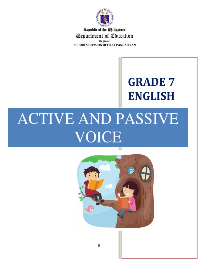 Active and Passive Voice Grade 7 English PDF Verb Subject (Grammar)