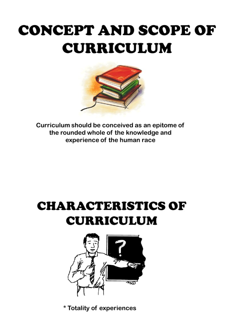 Concept & Scope of Curriculum