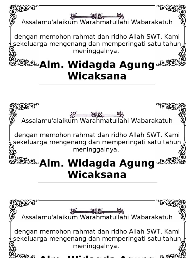 contoh undangan selapanan