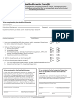 Qualified Scientist Form (2) : Student's Name(s) Title of Project