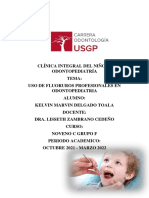 Uso de fluoruros profesionales en odontopediatría