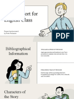 Beige Green and Blue Illustration Book Report Education Presentation