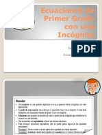 Ecuaciones de Primer Grado Con Una Incógnita