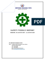 Safety Weekly Report: Periode: 05 Agustus 2019 - 11 Agustus 2019