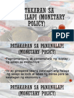 Pananalapi Monetary Policy
